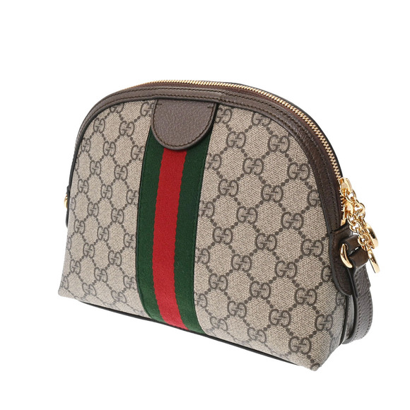 Gucci Ovdia Beige Ebony GG Supreme Canvas Shoulder Bag - Picture 2 of 9